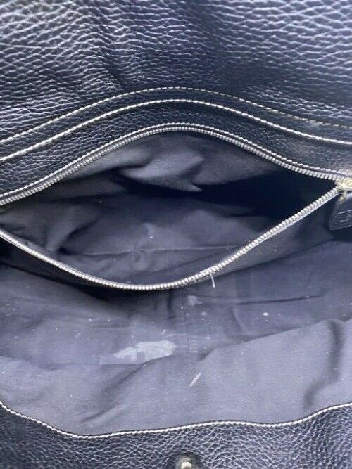Tod S Drawstring Black Leather Shoulder Bag
