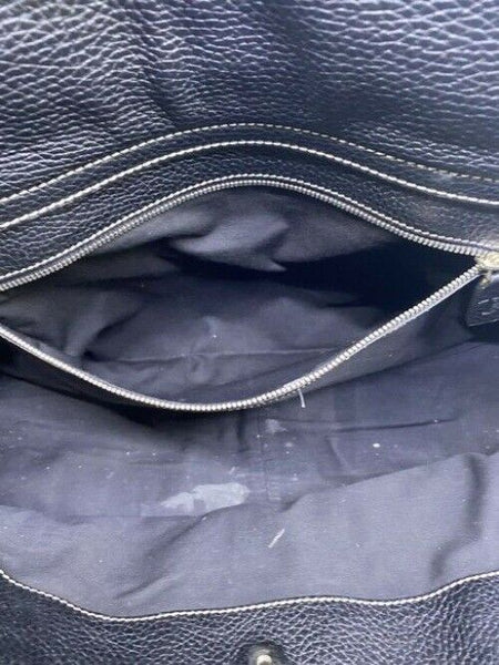 Tod S Drawstring Black Leather Shoulder Bag