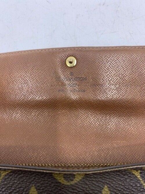 Louis Vuitton Brown Sarah Large Canvas Travel Wallet