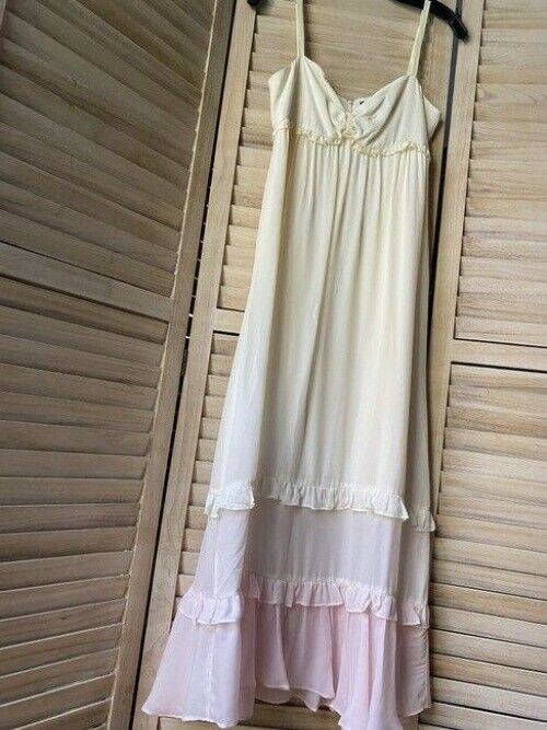nicole miller pink cream long msrp mid length formal dress