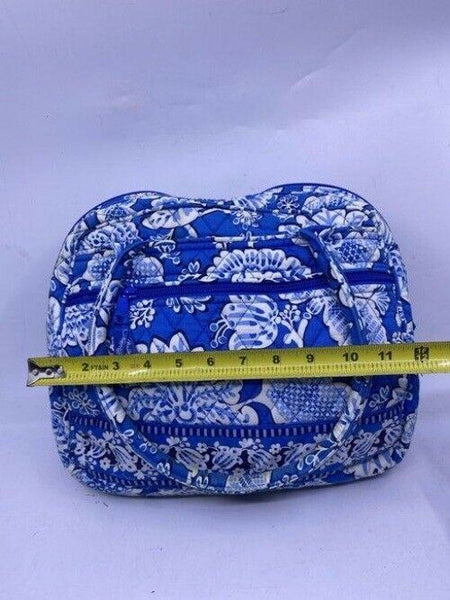 Vera Bradley Large Quilted White Blue Shoulder Bag