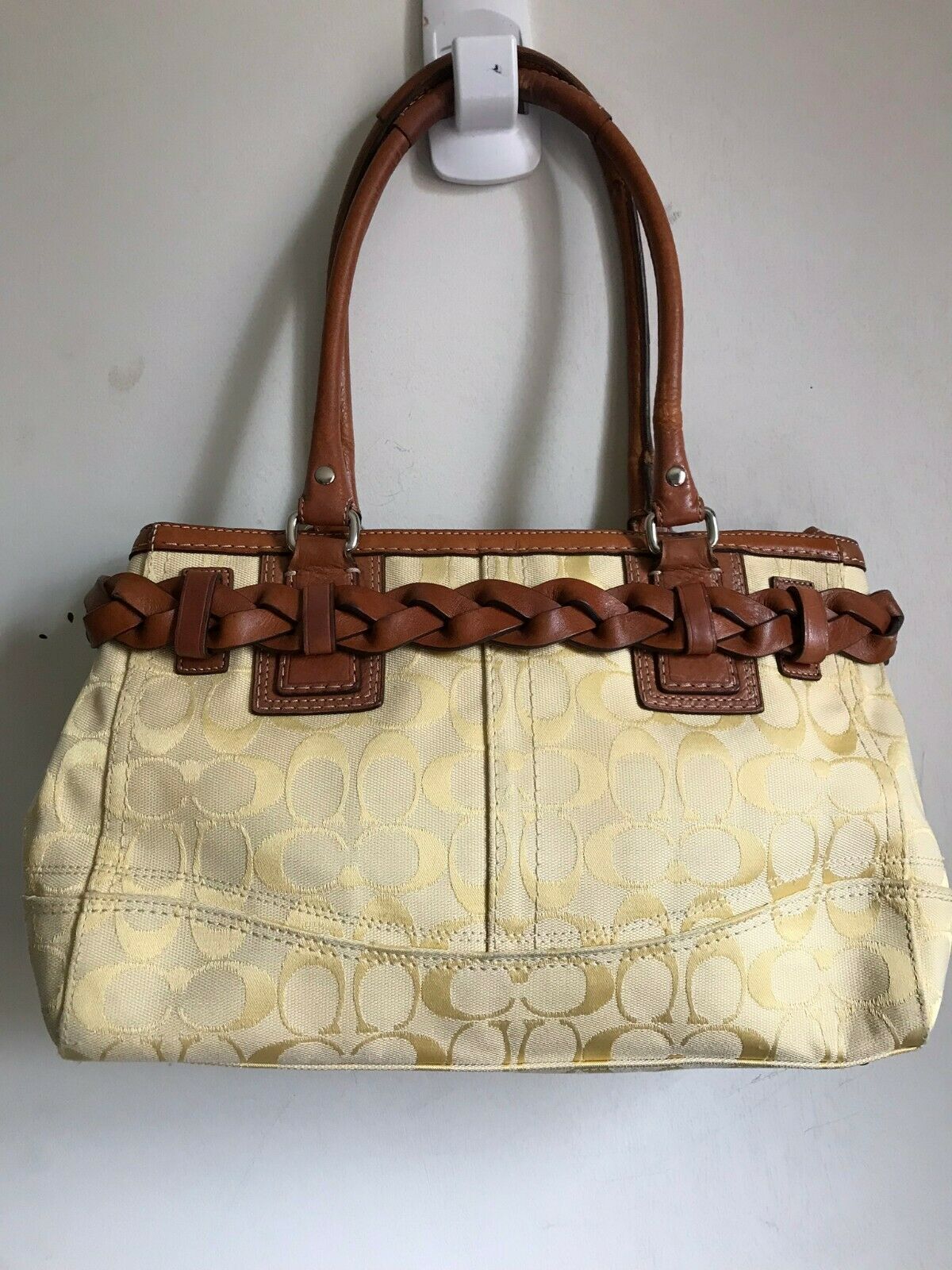 Coach Brown/Cream Shoulder Bag