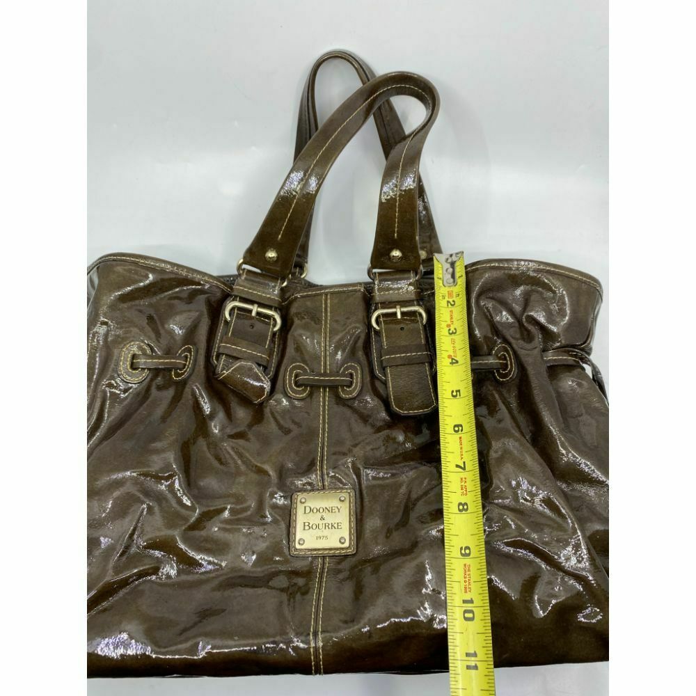 DOONEY & BOURKE Brown Large Leather Patent Tote Bag