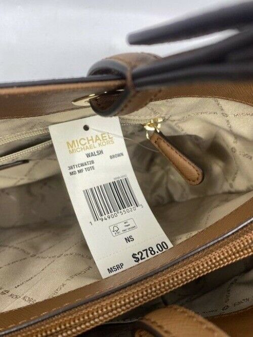 Michael Kors Walsh Borwn Leather Shoulder Bag