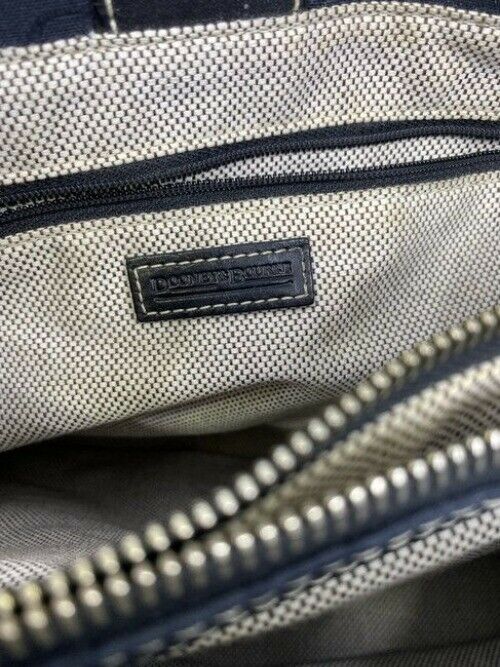 Dooney And Bourke East West Logo Tote Black Fabric Shoulder Bag