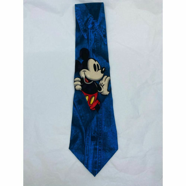 New! MICKEY MOUSE Disney Neck Tie Blue 100% Silk Handmade