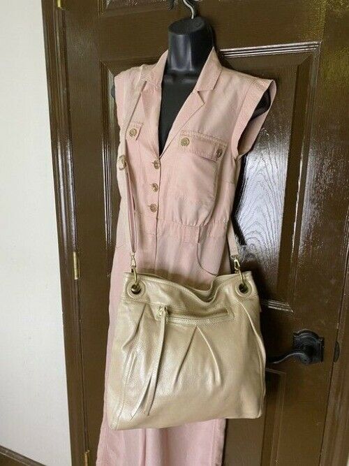 Coach Large White Leather Cross Body Bag