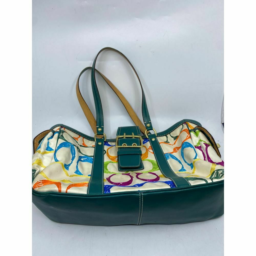 Coach Women's Large Multicolor Fabric Tote Bag