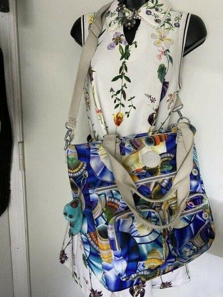 kipling multicolor nylon cross body bag