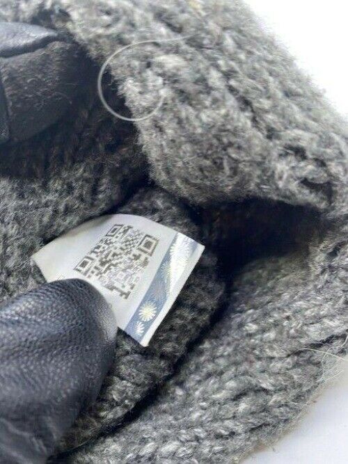 ugg australia gray knitted tall wood button winter bootsbooties size us