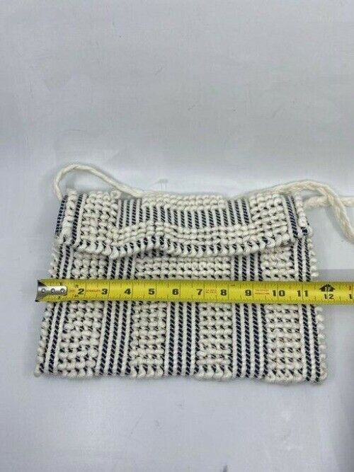 Antonello Tedde lux eco-conscious white-blue fabric crossbody bag