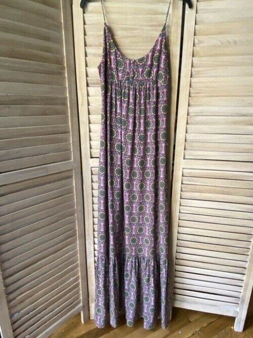nicole miller pink blue yellow msrp long casual maxi dress