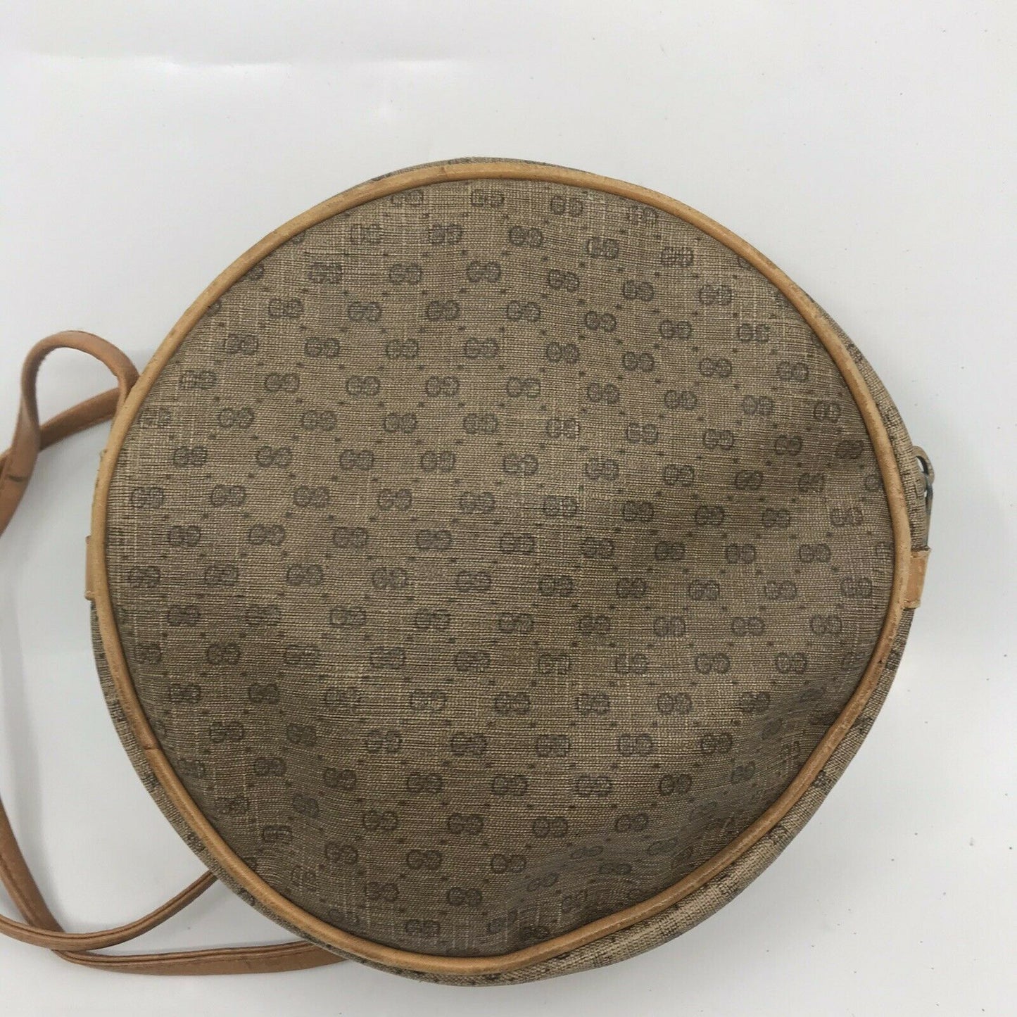 GUCCI Vintage Brown Shoulder Bag All Over Signature