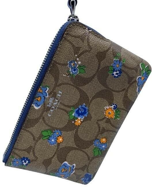 coach floral multicolor wristlet