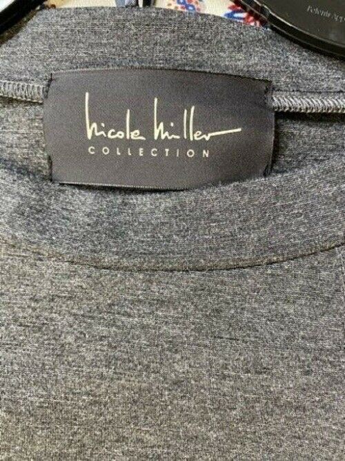 nicole miller grey new sweater small short casual dress