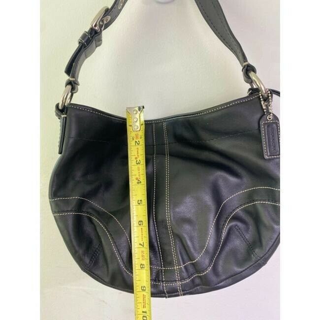 Coach Large Black Leather Hobo Bag
