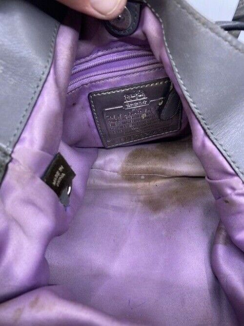 Coach Eddie Triple Compartment Gray Fabric Shoulder Bag