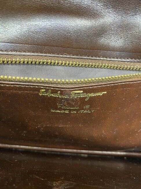 Salvatore Ferragamo Vintage Brown Clutch