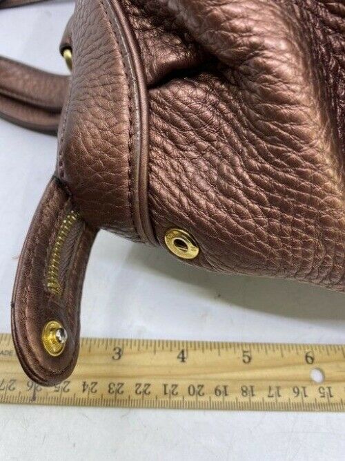 Cole Haan Zipper Snap Rose Leather Shoulder Bag