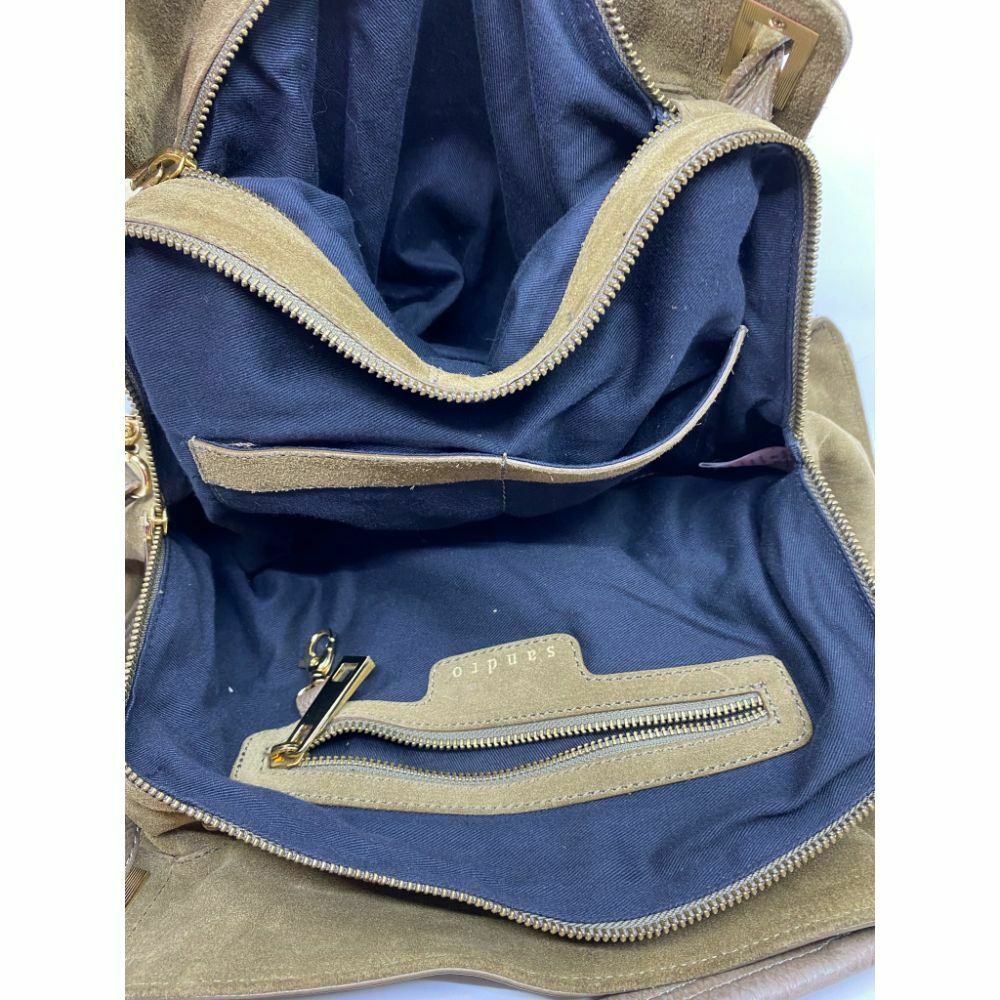 Sandro Brown Leather Shoulder Bag