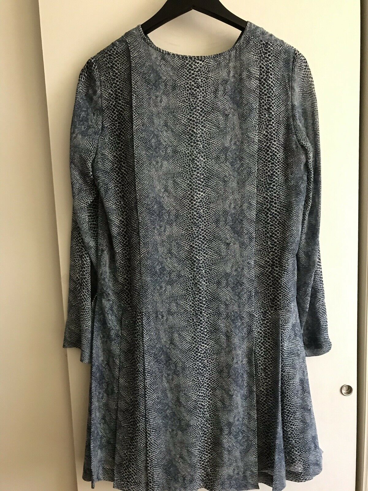 TORY BURCH Snake Print Silk LS  Dress