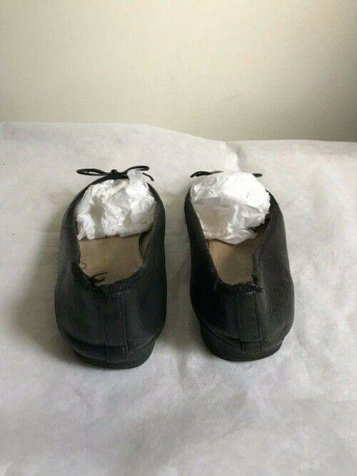 chanel black cap toe flats size eu