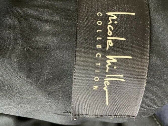 nicole miller black new ruched linen msrp