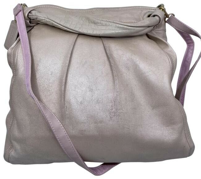 Coach Large White Leather Cross Body Bag