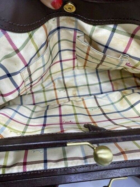 Coach Shoulder Bag Medium Msrp Tan Brown Jacquard Fabric Tote