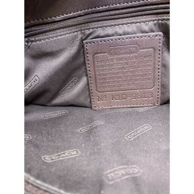 coach vintage brown leather shoulder bag
