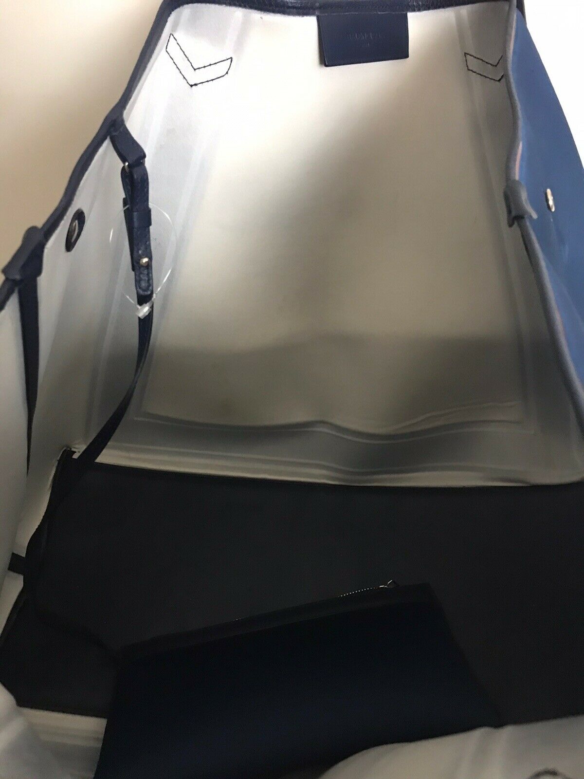 BALENCIAGA XL Navy Scuba Tote
