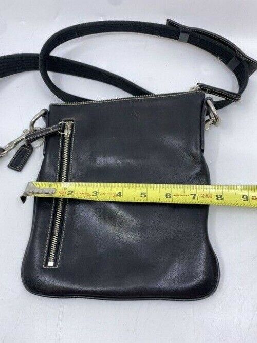 coach black leather cross body bag