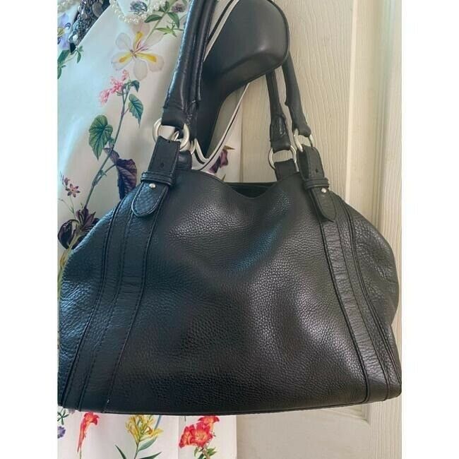 cole haan women s black leather shoulder bag