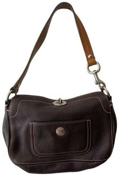 coach small handbag brown leather tote