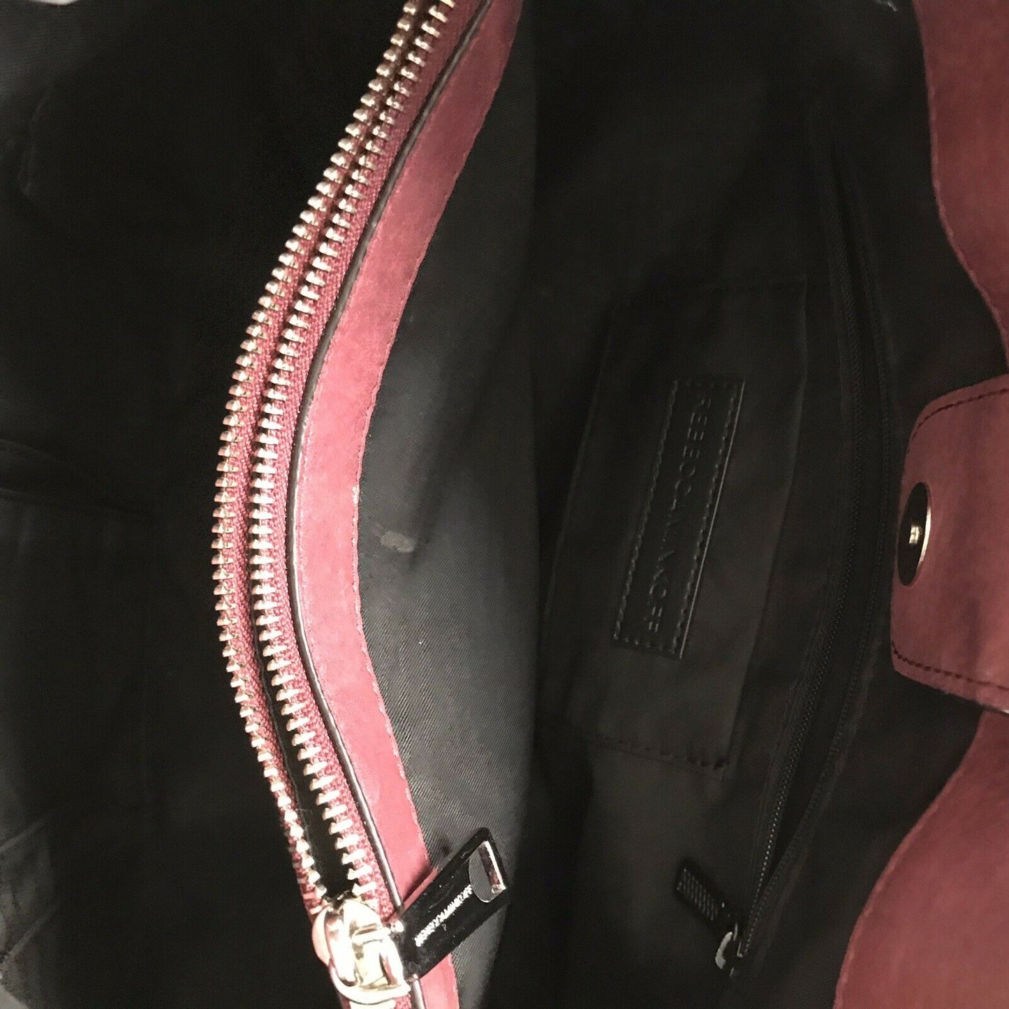 REBECCA MINKOFF Red Suede Tote Bag