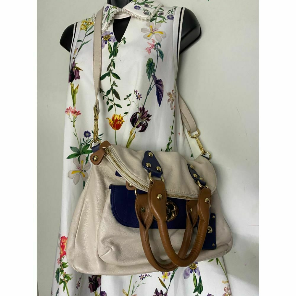 Emma Fox Cream Leather Shoulder Bag