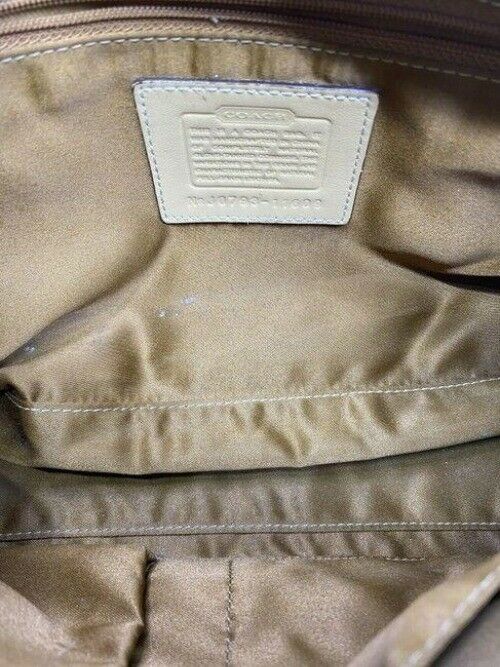 coach leather white shoulder bag