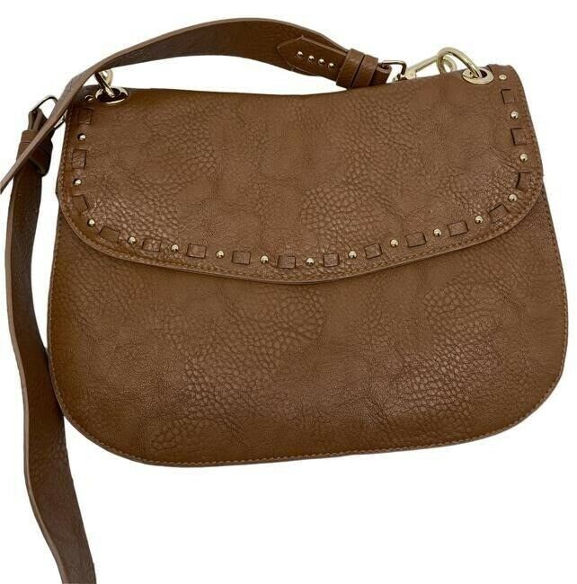 steve madden brown leather cross body bag
