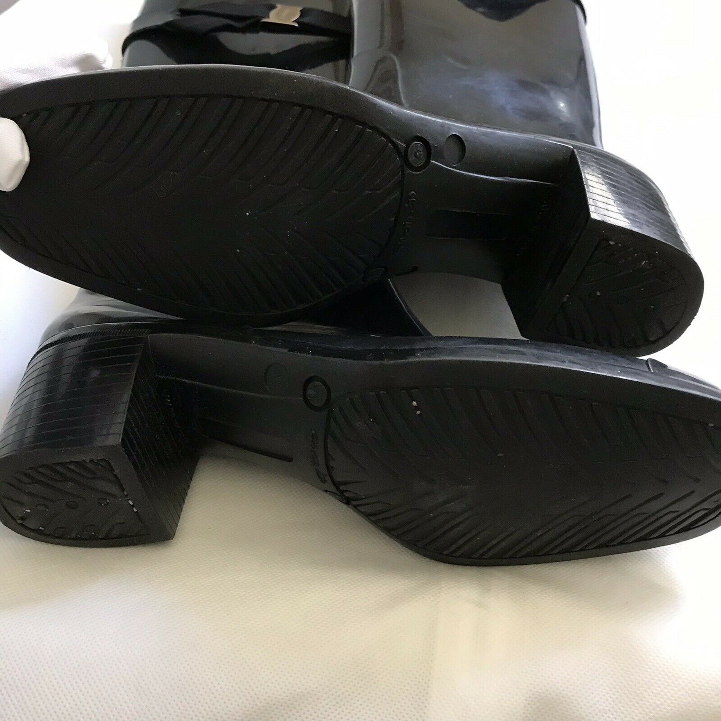 SALVATORE FERRAGAMO Black Rain Boots Sz 38