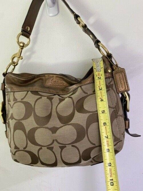 coach bag large brown fabric tote