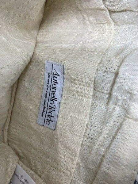 Antonello Tedde lux eco-conscious white-blue fabric crossbody bag