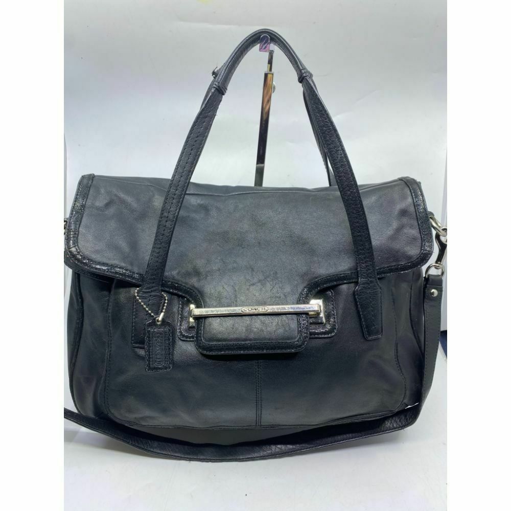 COACH Medium/ Large Leather Black Shoulder Bag