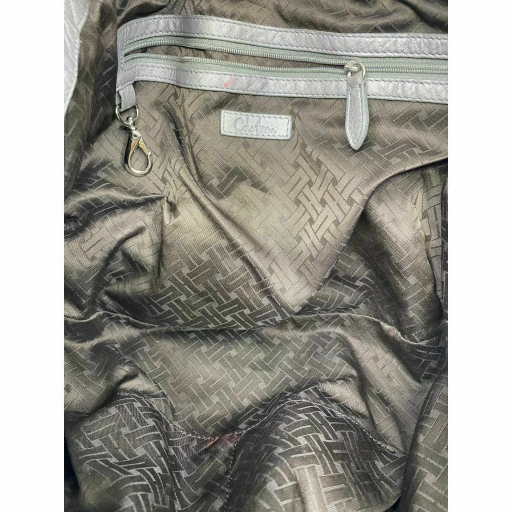 COLE HAAN Gray Large Leather Tote/ Shoulder Bag Msrp 350