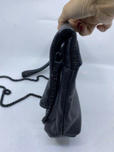 Nicole Miller Nwot Msrp Black Leather Cross Body Bag