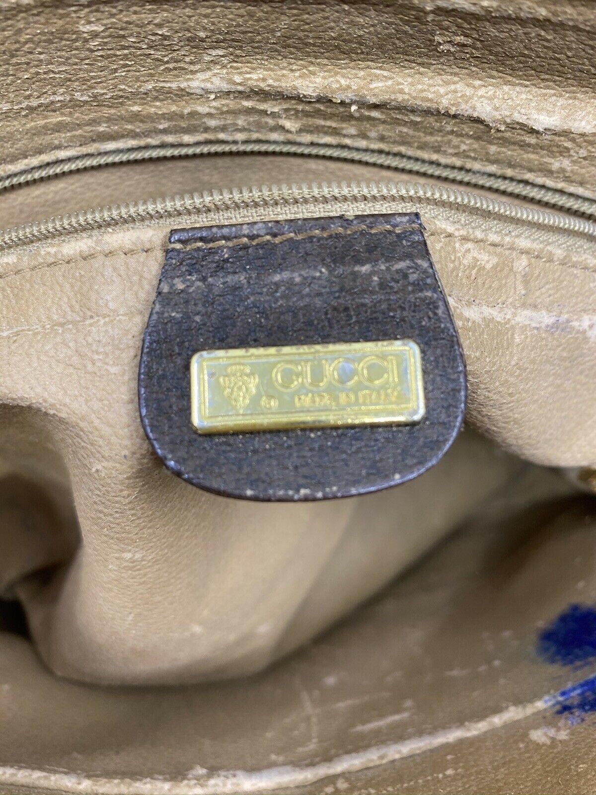 GUCCI Vintage Brown Monogram Shoulder Bag