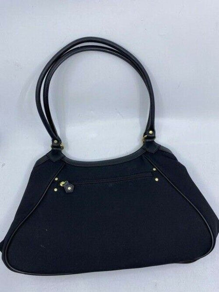 Maxx New York Tote Black Nylon Fabric Shoulder Bag