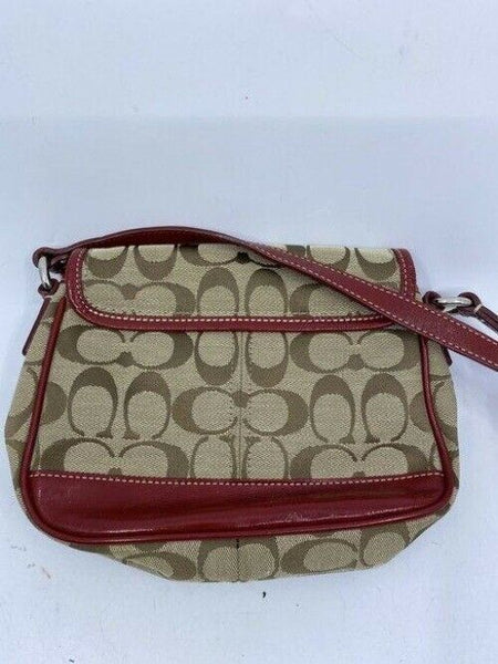 Coach Small Red Tan Hobo Bag