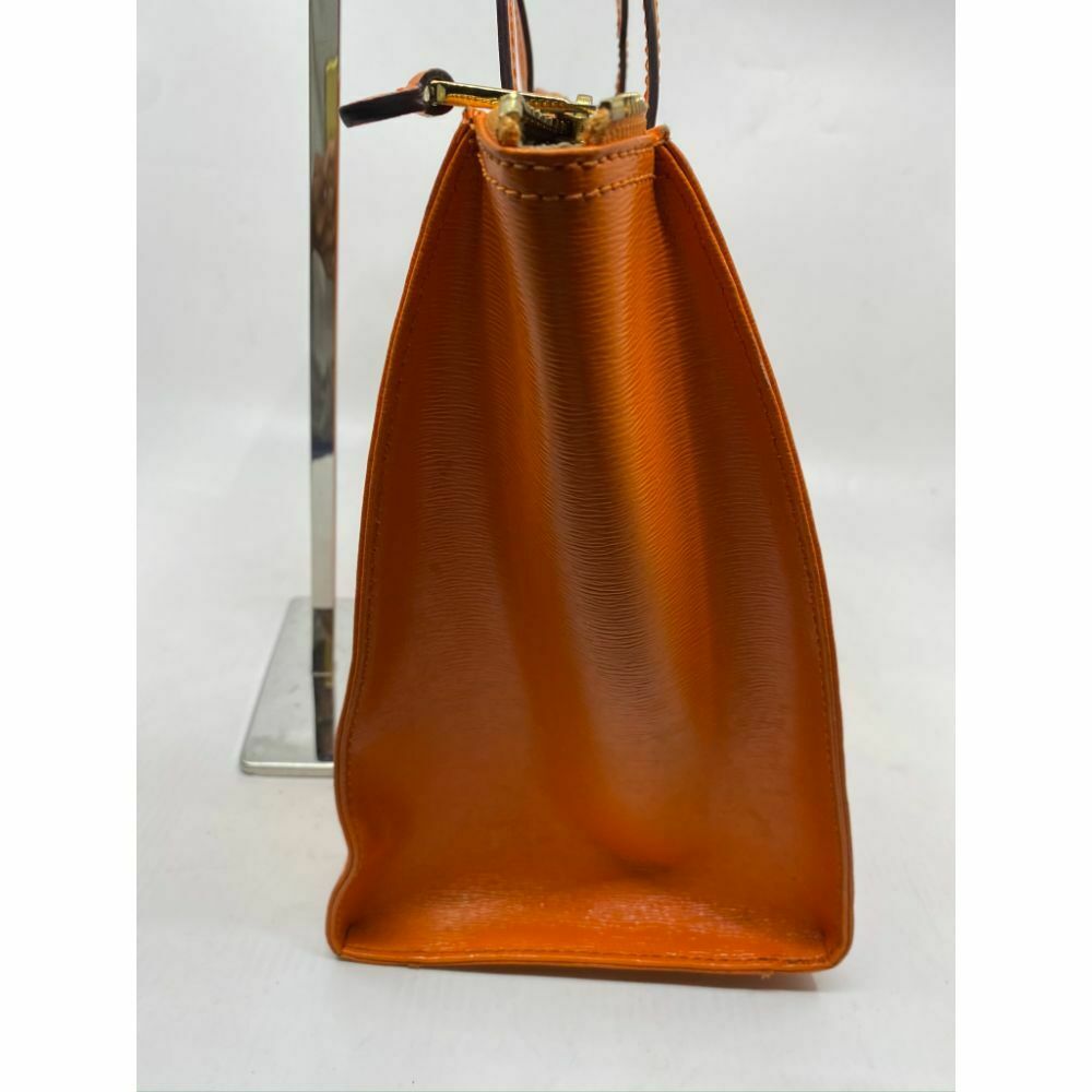 Lauren Ralph Lauren Orange Large Leather Shoulder Bag