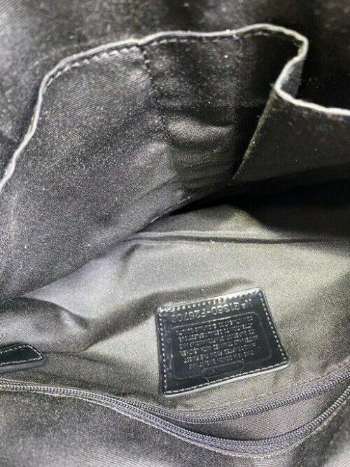 coach large black fabric shoulder bag