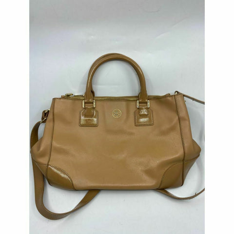 TORY BURCH Large Multi Beige Saffiano Leather Compartment Tote Bag